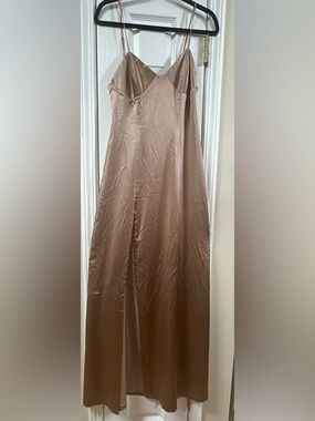 Michelle Mason silk Maxi Dress with Side Slit (mix28)
